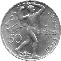 Tschechoslowakei 50 Kronen 1948 - 3. Jahrestag des Prager...