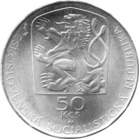 Tschechoslowakei 50 Kronen 1974 - 100. Geburtstag von Janko Jesenský - Silber