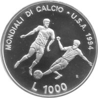 San Marino 1.000 Lire 1994 - XV. Fußball WM 1994 in...
