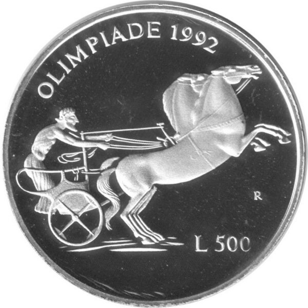 San Marino 500 Lire 1992 - XXV. Olympische Sommerspiele 1992 in Barcelona - Silber PP