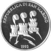 San Marino 500 Lire 1992 - XXV. Olympische Sommerspiele 1992 in Barcelona - Silber PP