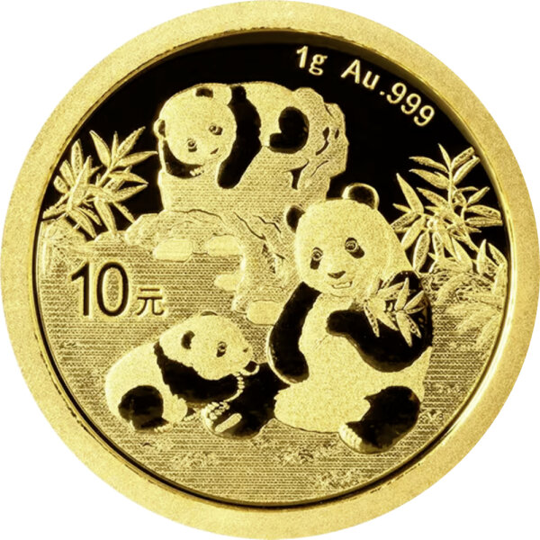 China Panda 2025 1 Gramm Gold - Original-Folie