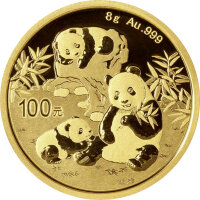 China Panda 2025 8 Gramm Gold
