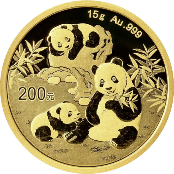 China Panda 2025 15 Gramm Gold - Original-Folie