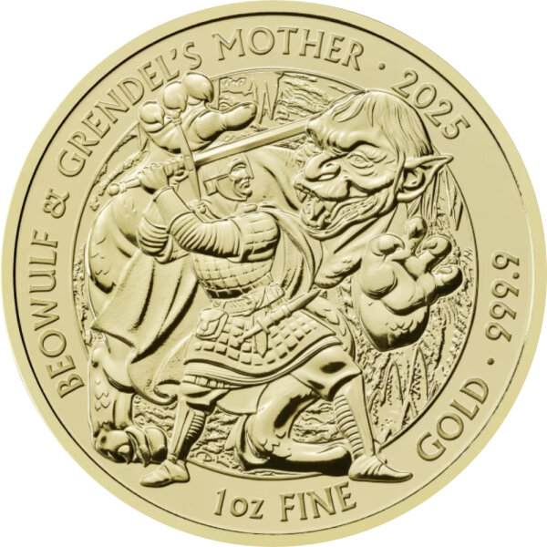 UK Myths and Legends 8. Ausgabe Beowulf and Grendels Mother 2025 1 oz Gold