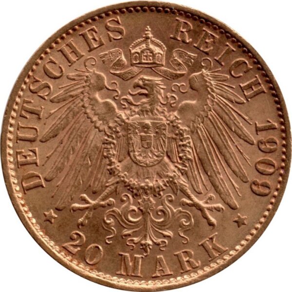 Preußen 20 Mark div. 7,169 Gramm Gold