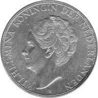 Niederlande 2,5 Gulden 1933 - Königin Wilhelmina -...