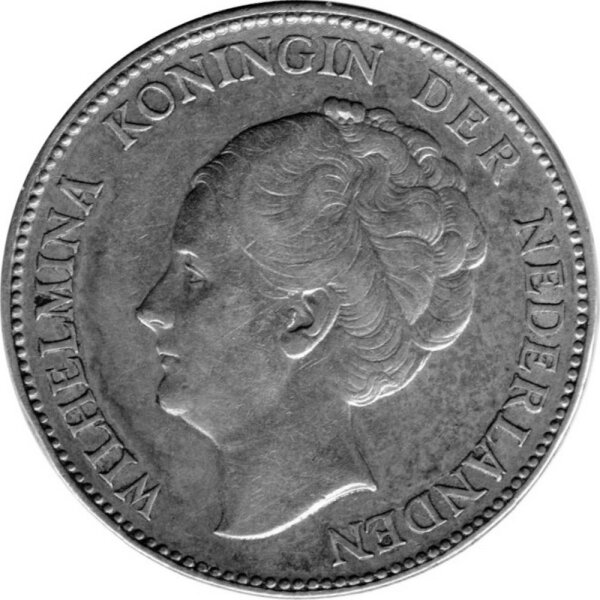 Niederlande 1 Gulden 1930 - Königin Wilhelmina - Silber