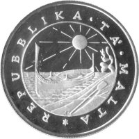 Malta 1 Lira 1979 - Abzug der britischen Streitkräfte aus Malta - Silber PP