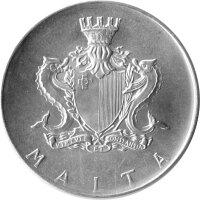 Malta 2 Lira 1972 - Fort St. Angelo - Silber