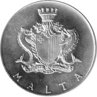 Malta 2 Lira 1973 - Ta`l-Imdina-Tor - Silber