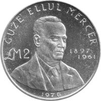 Malta 2 Lira 1976 - Guze Ellul Mercer - Silber