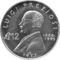 Malta 2 Lira 1977 - Luigi Preziosi - Silber