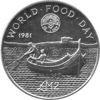 Malta 2 Lira 1981 - F.A.O. Welternährungstag - Silber