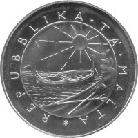 Malta 5 Lira 1977 - Windmühle von Xarolla - Silber