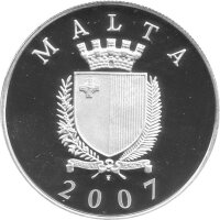 Malta 5 Lira 2007 - Jean de la Valette - Silber PP