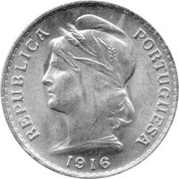 Portugal 50 Centavos 1916 - Umlaufmünze - Silber