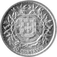 Portugal 20 Centavos 1916 - Umlaufmünze - Silber