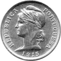 Portugal 10 Centavos 1915 - Umlaufmünze - Silber