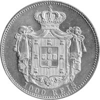 Portugal 1.000 Reis 1899 - Carlos I. - Silber