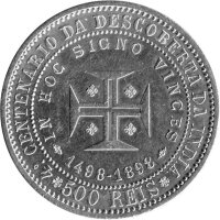 Portugal 500 Reis 1898 - Carlos I. "400. Jahrestag der Entdeckung Indiens" - Silber