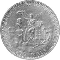 Portugal 500 Reis 1910 - Emanuel II. "Marquez de Pompal" - Silber