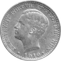 Portugal 100 Reis 1910 - Emanuel II. - Silber