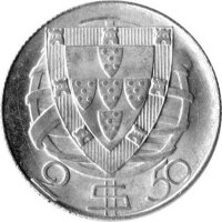Portugal 2,5 Escudos 1944 - Umlaufmünze - Silber