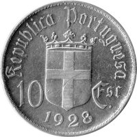 Portugal 10 Escudos 1928 - Schlacht von Ourique - Silber