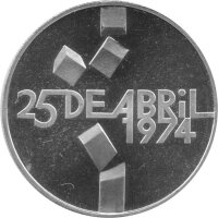 Portugal 100 Escudos 1977 - Revolution von 1974 - Silber PP