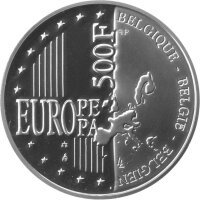 Belgien 500 Francs 1999 - Brüssel - Hochzeit von Albert und Isabelle - Silber PP