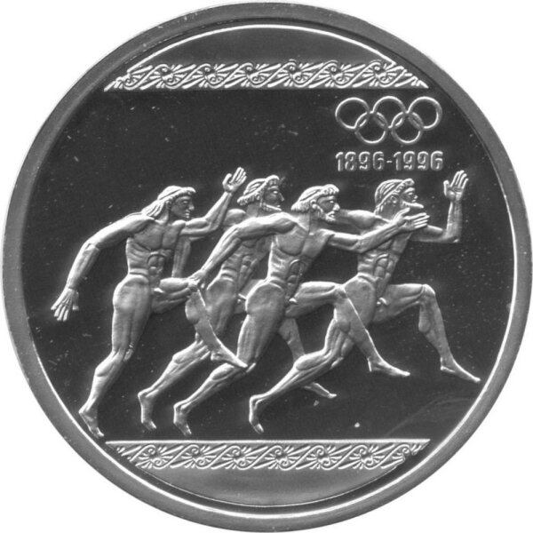 Griechenland 1.000 Drachmen 1996 - 100 Jahre Olympische Spiele der Neuzeit - Silber PP