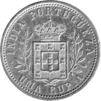 Porugisisch Indien 1 Rupie 1903 - Carlos I. - Silber
