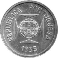 Porugisisch Indien 1 Rupie 1935 - Silber