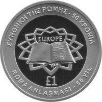 Zypern 1 Lira 2007 - 50 Jahre Römische Verträge...