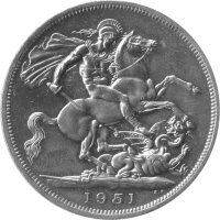 UK 5 Schilling 1951 - König Georg VI. "Festival of Britain" - KuNi