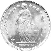 Schweiz 1/2 Franken 1875 - 1967 10 Stück 835/1000 Silber