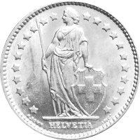Schweiz 1 Franken 1875 - 1967 10 Stück 835/1000 Silber