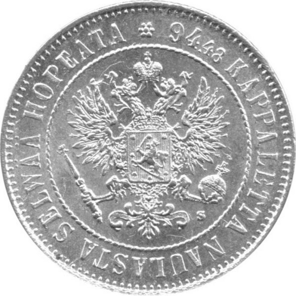 Finnland 1 Markkaa 1915 - Umlaufmünze - Silber