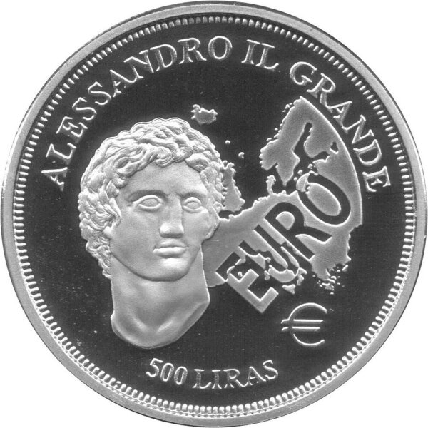 Malteserorden 500 Liras 1999 - Alexander der Große - Silber PP