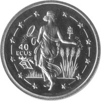 Gibraltar 40 Ecus 1995 - Europa - Platin