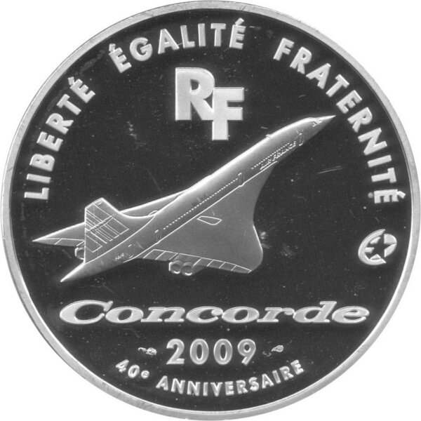 Frankreich 10 Euro 2009 - 40 Jahre Concorde - Silber PP