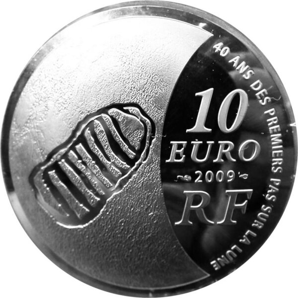 Frankreich 10 Euro 2009 - 40 Jahre Mondlandung - Silber PP