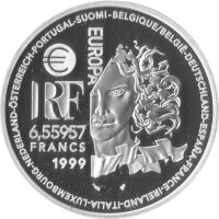 Frankreich 6,55957 Francs 1999 - Griechische und römische Bauwerke - Silber PP