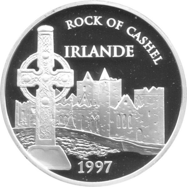 Frankreich 100 Francs 1997 - Bedeutende Bauwerke  in Europa "Rock of Cashel in Irland" - Silber PP