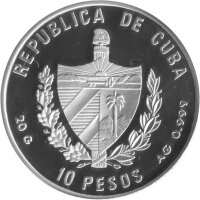 Kuba 10 Pesos 2002 - XXVIII. Olympische Sommerspiele 2004 in Athen "Weitsprung" - Silber PP