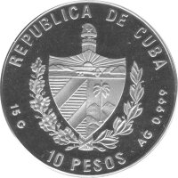 Kuba 10 Pesos 1998 - Schiffe "Rio Bravo" - Silber PP