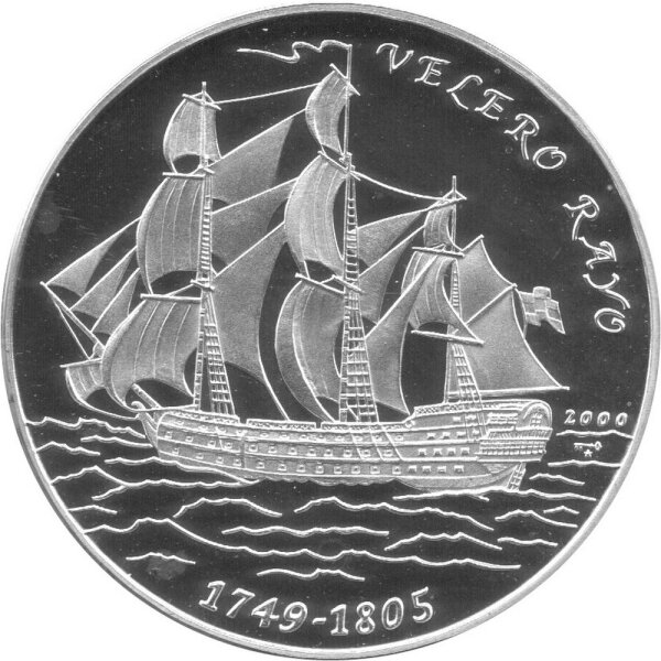 Kuba 10 Pesos 2000 - Schiffe "Velero Rayo" - Silber PP