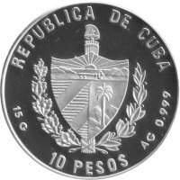 Kuba 10 Pesos 2000 - Schiffe "Velero Rayo" - Silber PP