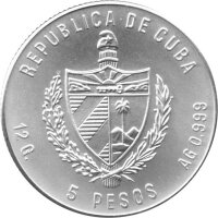 Kuba 5 Pesos 1982 - F.A.O. "Zitrusfrüchte" - Silber